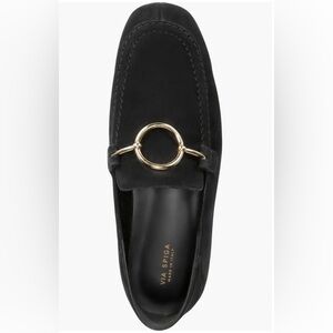 Via Spiga Abby Suede Leather Loafers